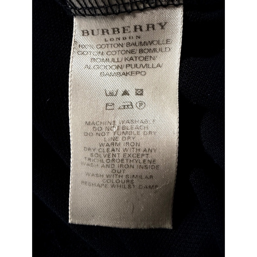 Burberry Polo Shirt Dress XL Black Cotton Old Money Luxury Minimalist Academia - Picture 8 of 11